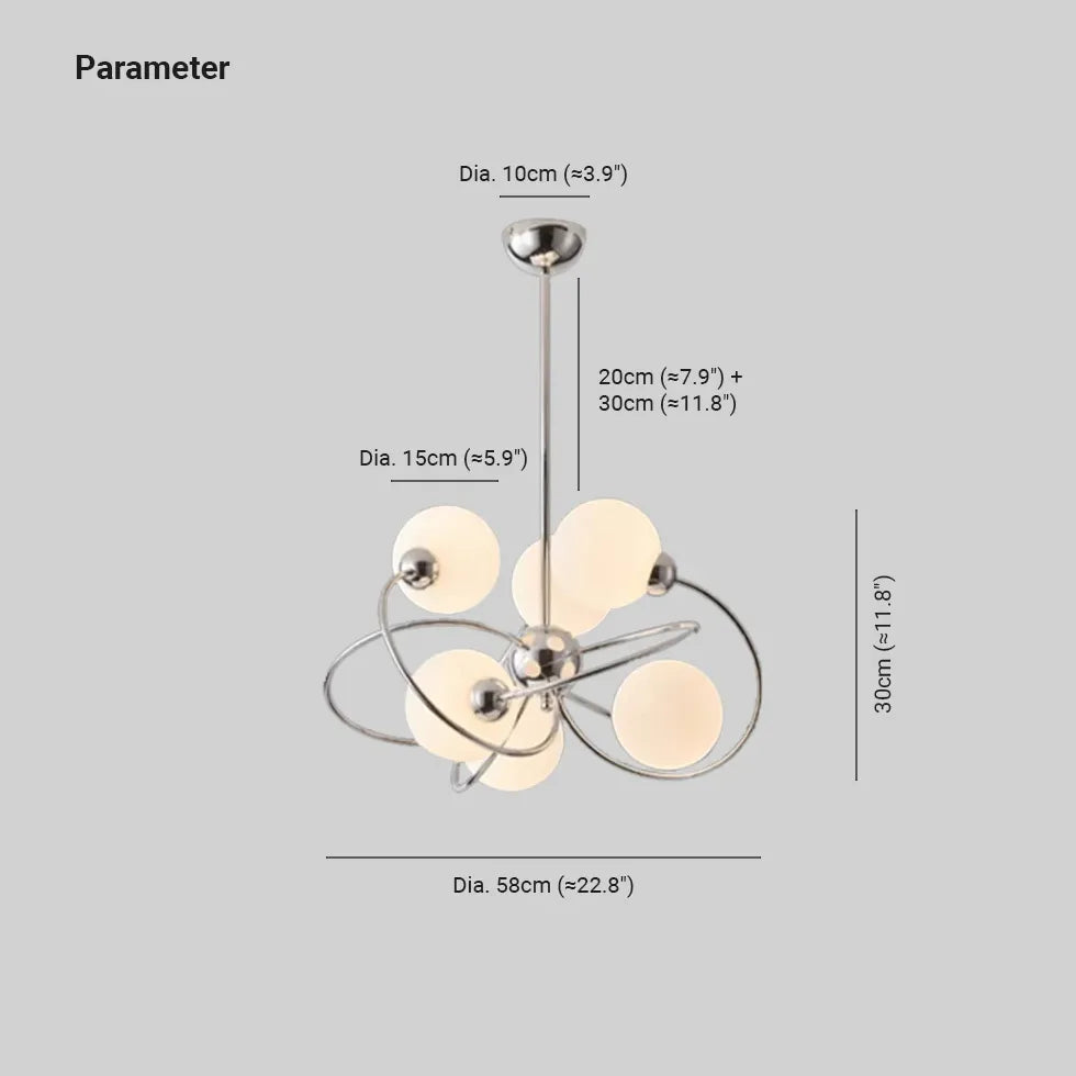 Lampe suspension verre design nordique créatif