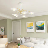 Disc-Shaped Multi-Head Lampshade Branch Chandelier