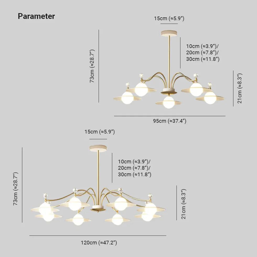 Lumière de suspension en or en couches en couches