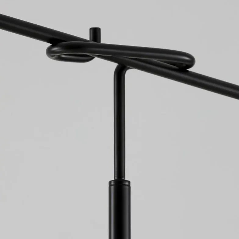 Lampadaire rechargeable minimaliste noir en porte-à-faux