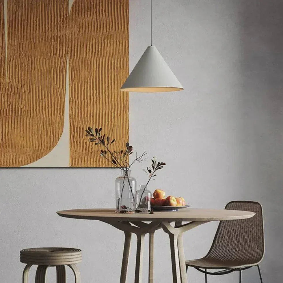 Suspension En Forme D'Entonnoir Blanche Pour Salon - Clowas.fr