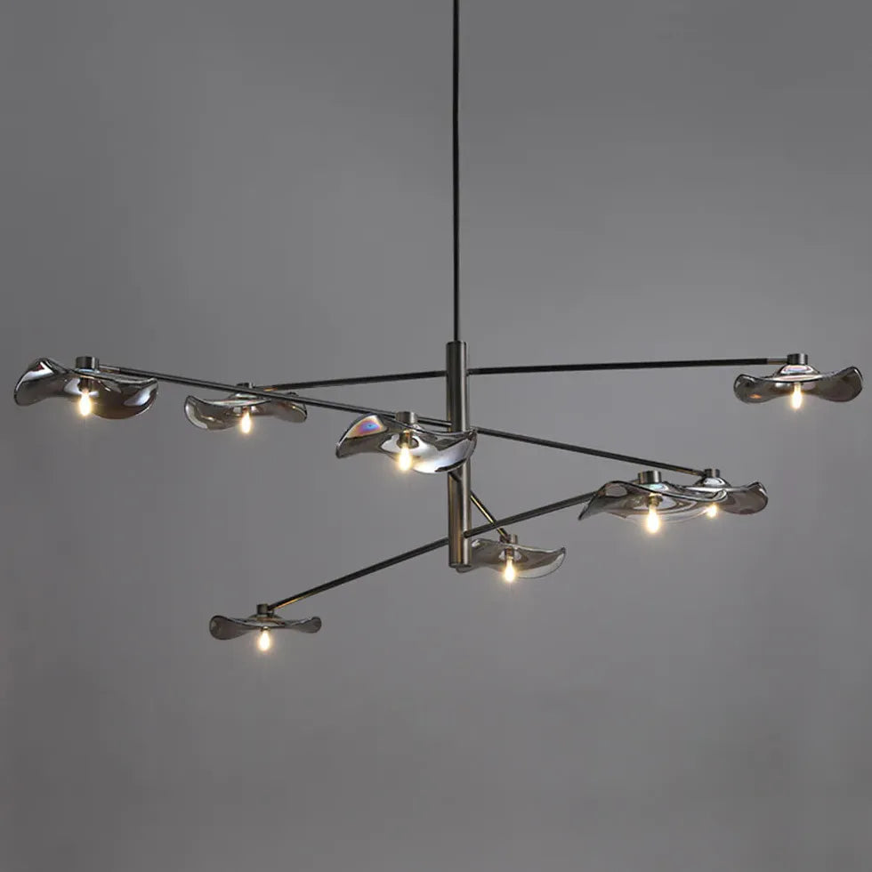 Branch-shaped Multi-light Black Modern Pendant Light