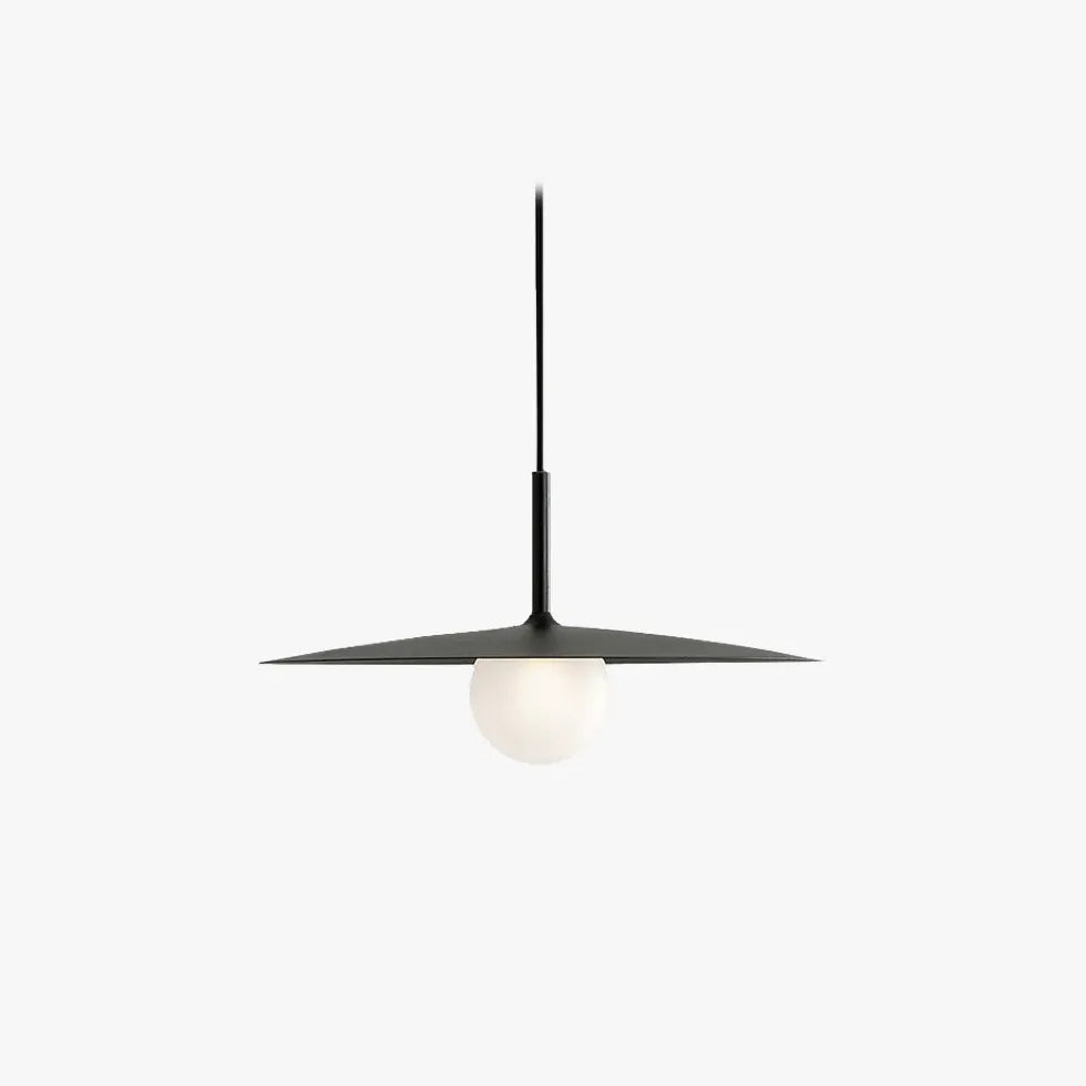 Disc-shaped Shade Black Minimalist Dining Room Pendant Light