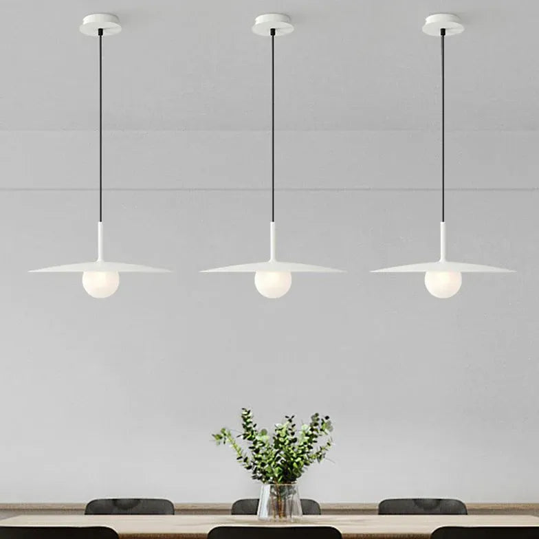 Disc-shaped Shade Black Minimalist Dining Room Pendant Light