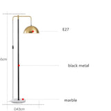 Lampadaire enfichable du bras en métal dôme en métal