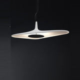 Long Frisbee Black Modern Pendant Light