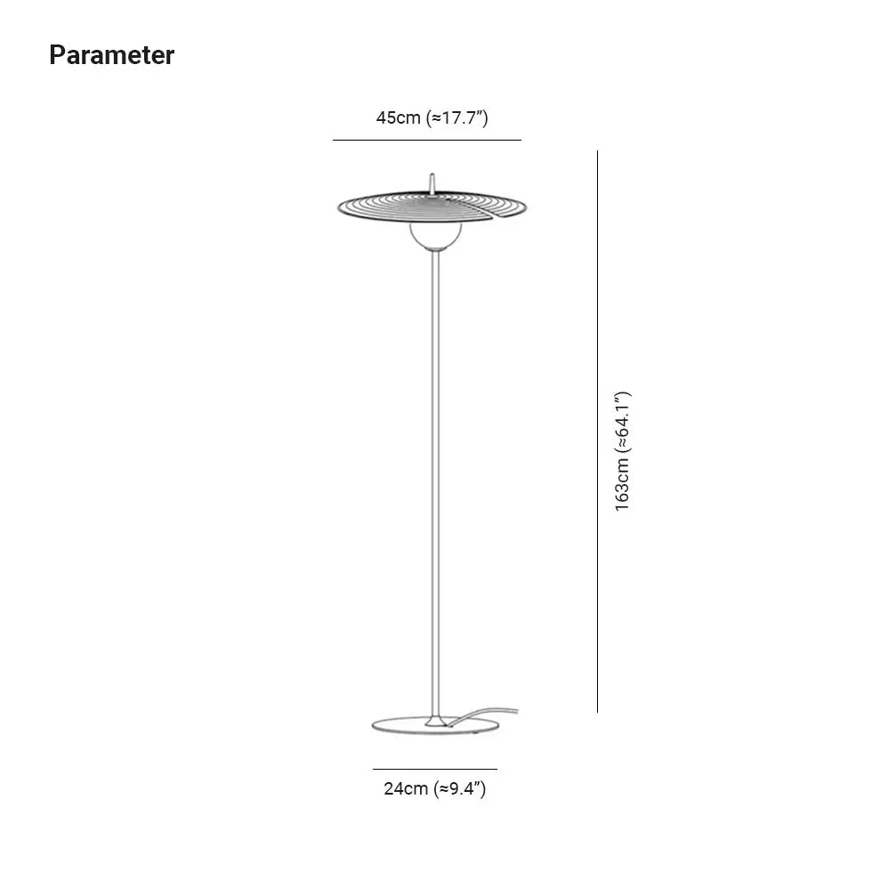 Grand disque noir moderne lampe de table moderne