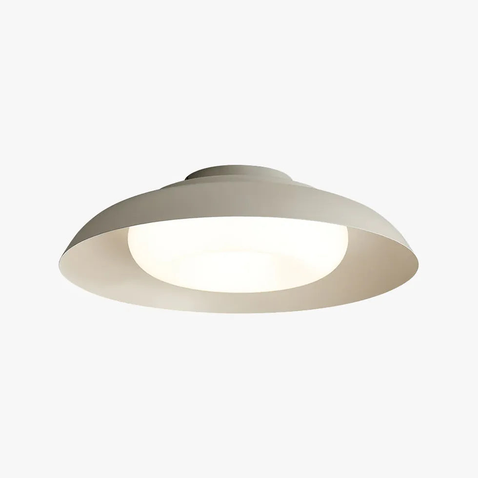 White Disc-shaped Bedroom Recessed Ceiling Light