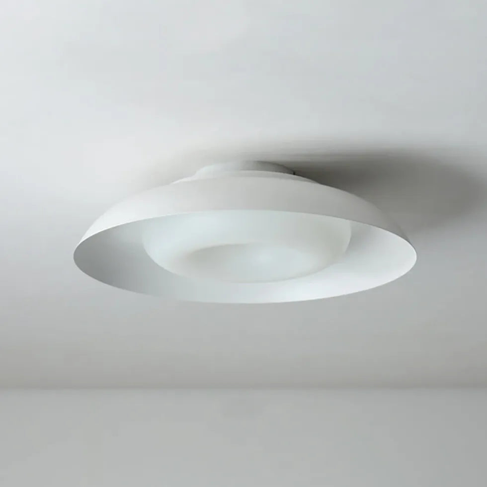 White Disc-shaped Bedroom Recessed Ceiling Light