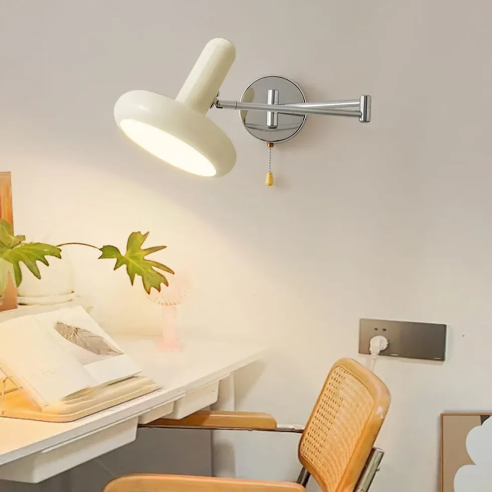 White Plug in Wall Light