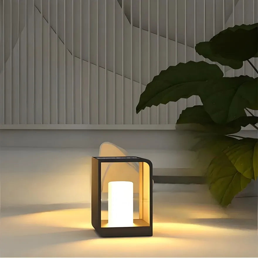 Lampadaire Solaire Simple et Étanche pour Terrasse Extérieure