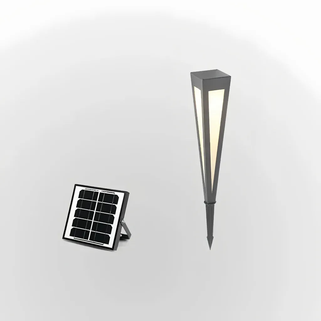 Lampe Décorative de Jardin Solaire Moderne Conique pour Allée Extérieure