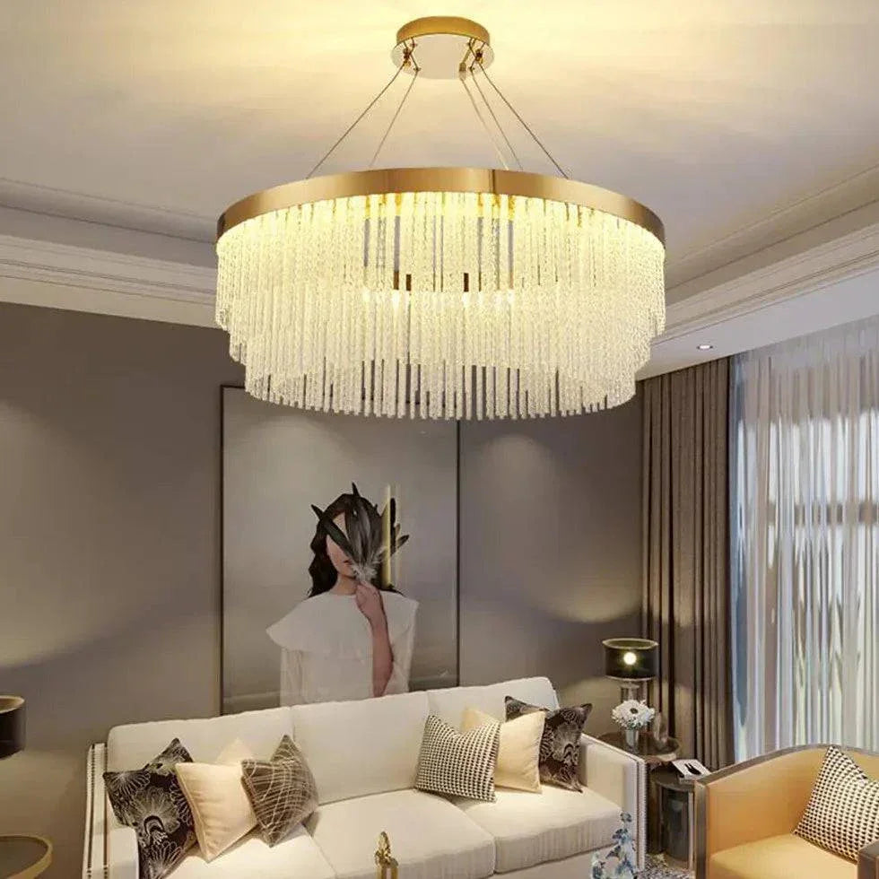 Lustre Cristale Moderne Luxueux Réglable Élégant - Clowas.fr