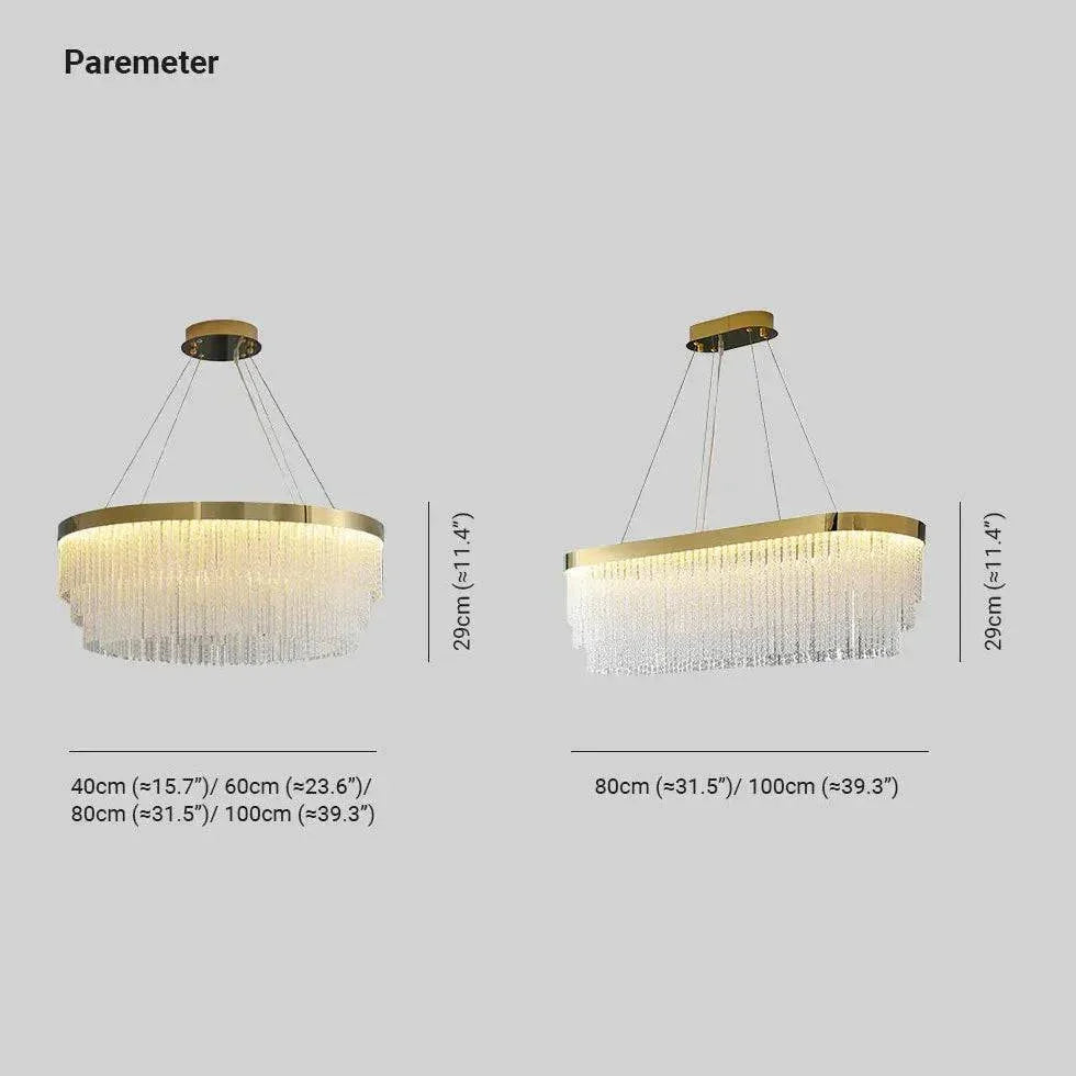 Lustre Cristale Moderne Luxueux Réglable Élégant - Clowas.fr