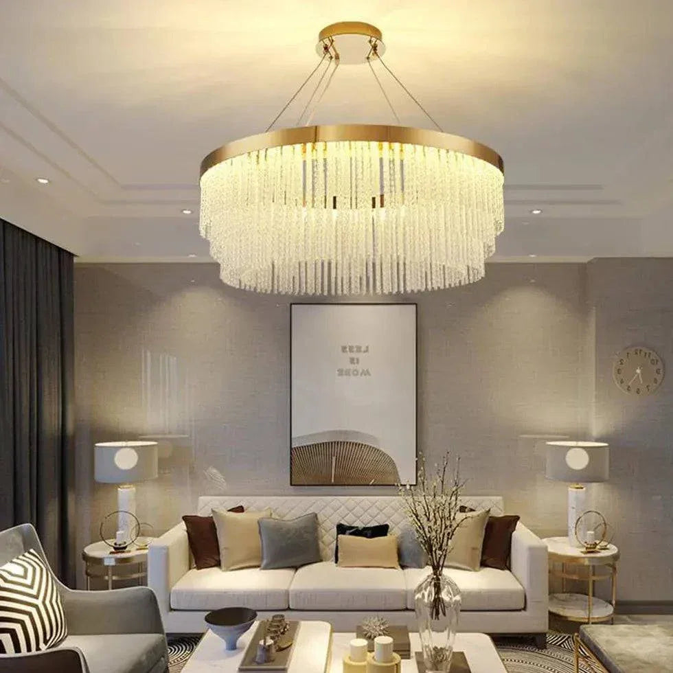 Lustre Cristale Moderne Luxueux Réglable Élégant - Clowas.fr