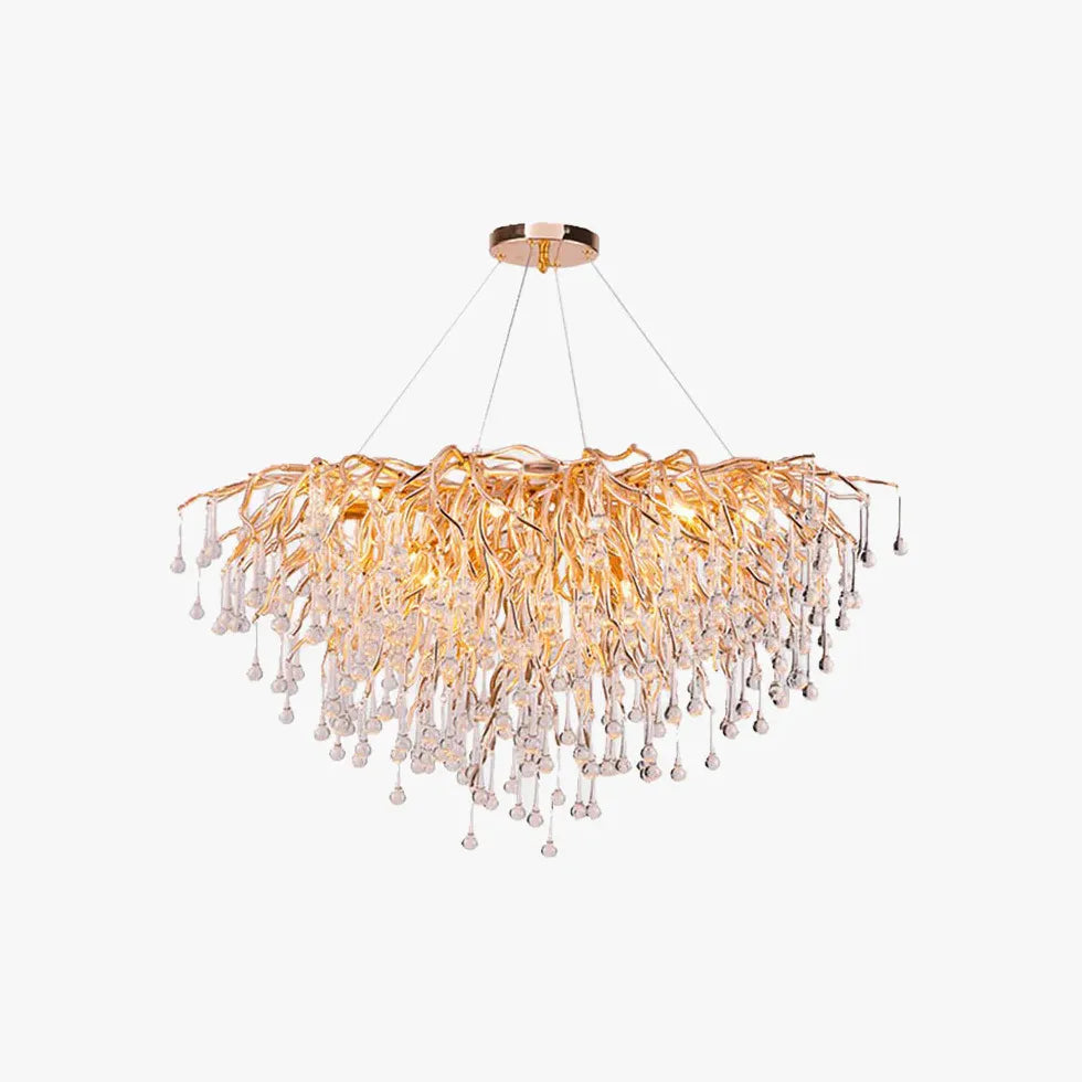 Branch-shaped Crystal Luxury Living Room Pendant Light