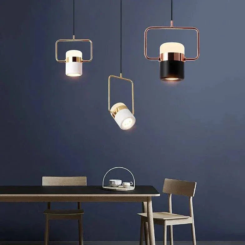 Luminaire Industrielle Suspension Dorée Créative Nordique - Clowas.fr