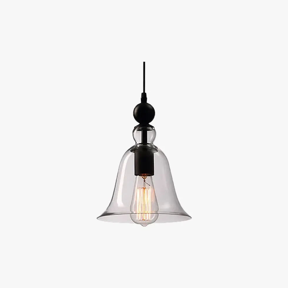 Suspension lustre industriel verre nordique vintage