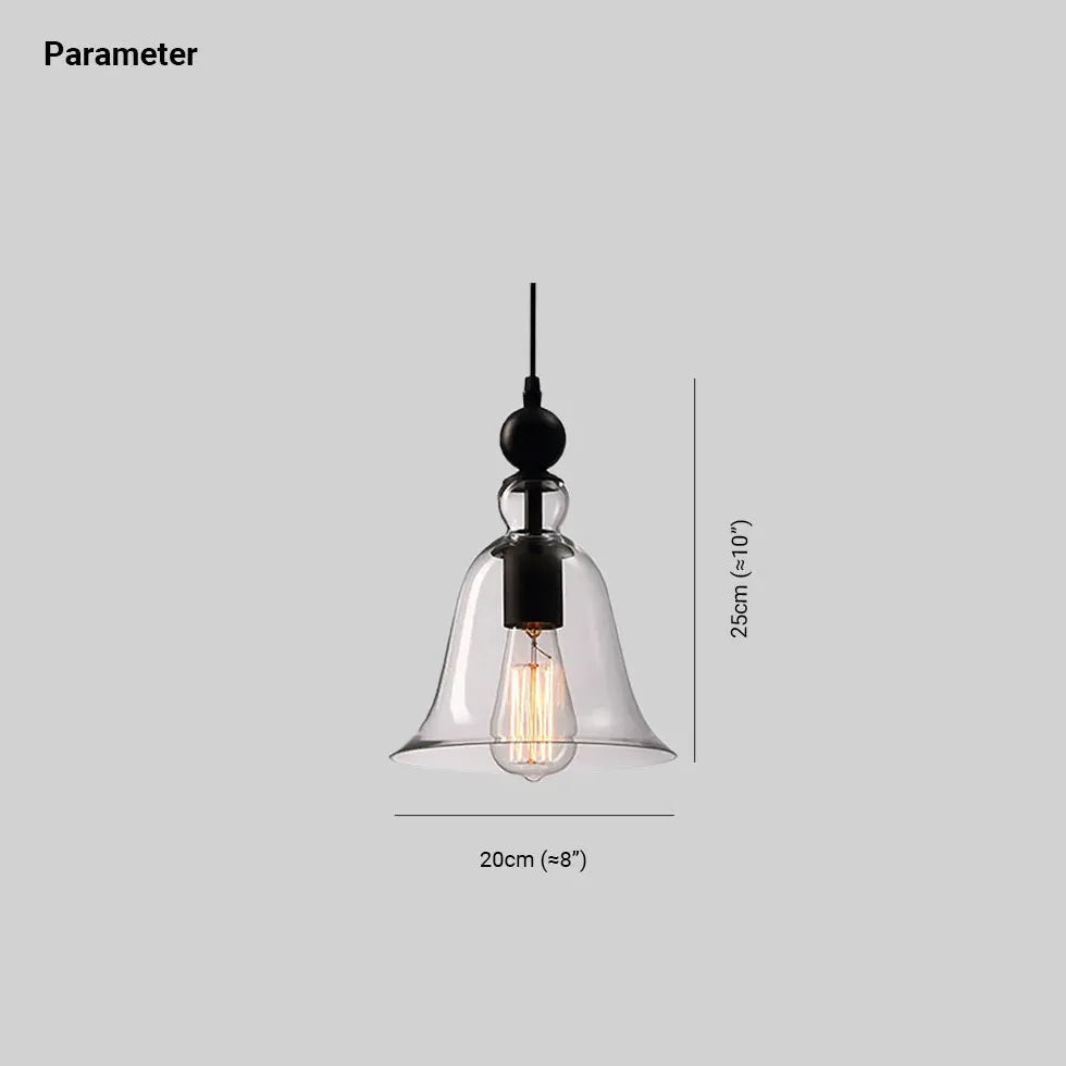 Suspension lustre industriel verre nordique vintage