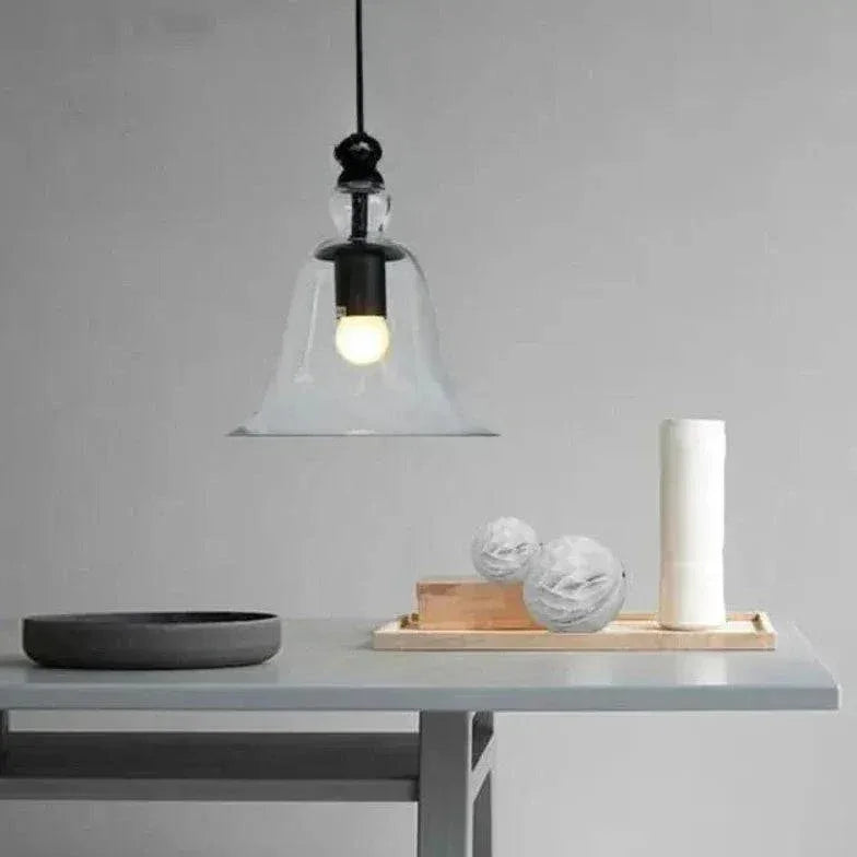 Suspension Lustre Industriel Verre Nordique Vintage - Clowas.fr