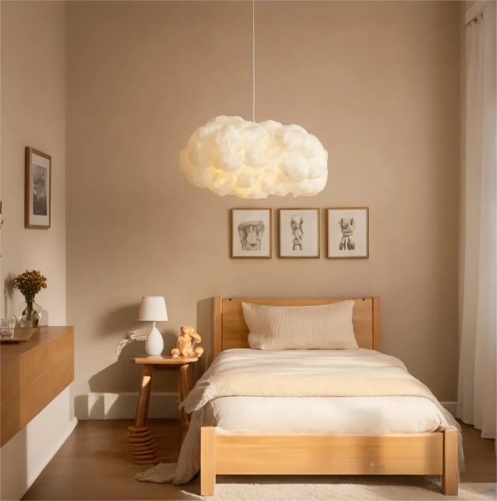 Suspension Blanche Moderne Nuage pour Chambre d'Enfant