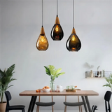 Suspension Goutte d'Eau en Verre Vintage pour Salle à Manger