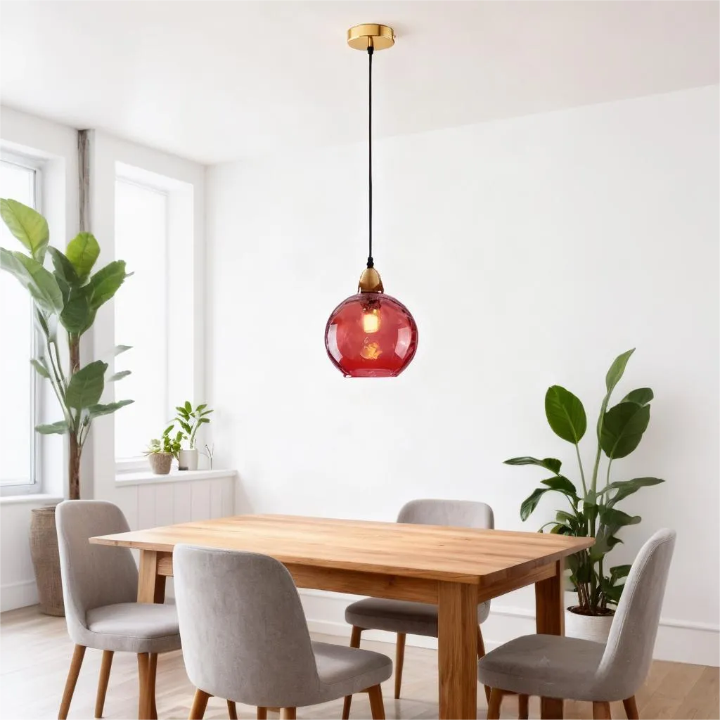 Suspension Boule Verre Effet Eau Nordique Salle À Manger