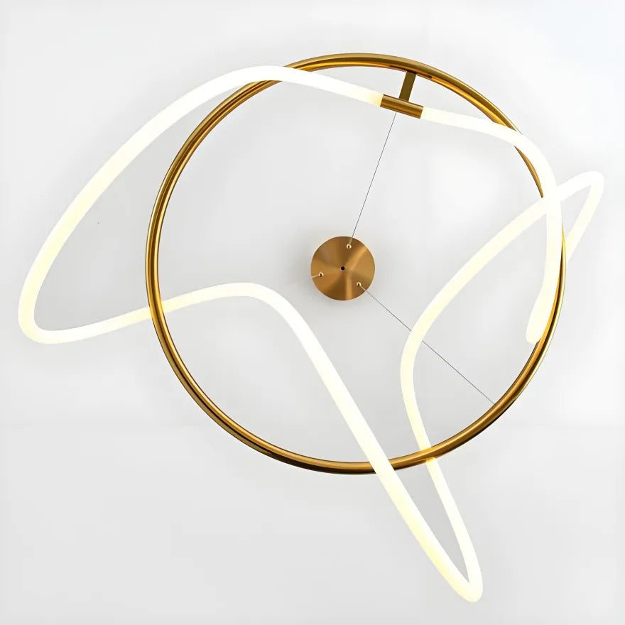 Suspension LED Anneau Créative Forme Note pour Salle à Manger