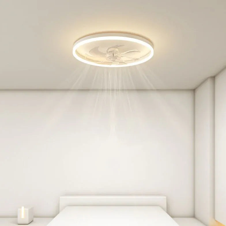 Edge LED Strip Minimalist Round Fan Light