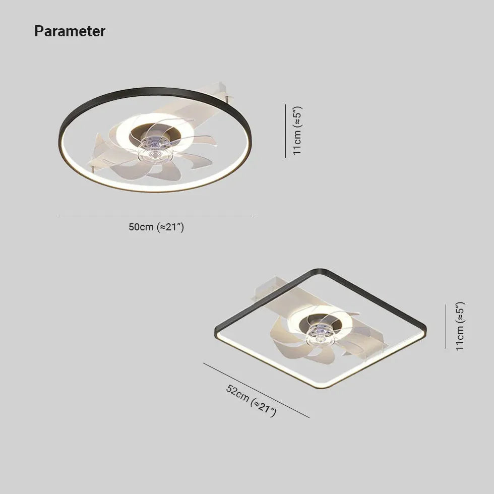 LED Outer Ring Modern Fan Light