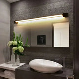 Applique Murale LED Noire Longue Minimaliste avec Tube Rotatif 350°