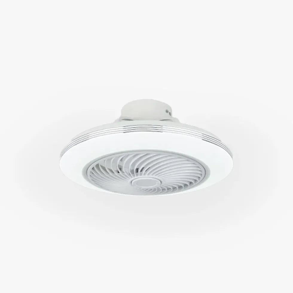 Ventilateur de chambre à LED rond blanc