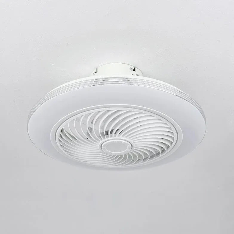 Ventilateur de chambre à LED rond blanc