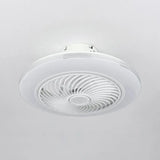 Ventilateur de chambre à LED rond blanc