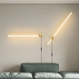 Linear Metal Plug in Wall Lights