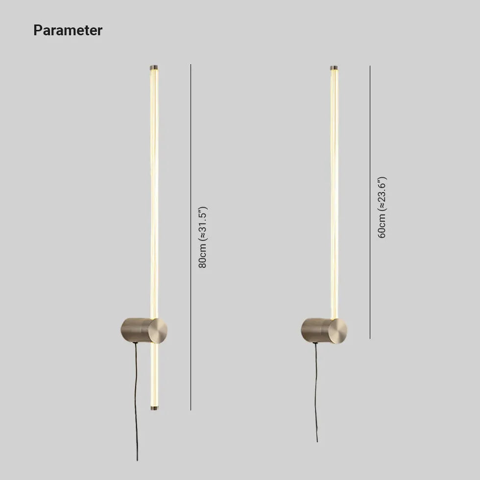 Linear Metal Plug in Wall Lights