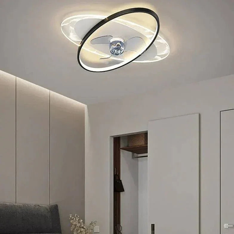Ventilator Mit Lampe Plafonnier Ovale Moderne Pour Chambre - Clowas.fr