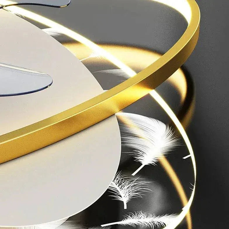 Ventilator Mit Lampe Plafonnier Ovale Moderne Pour Chambre - Clowas.fr