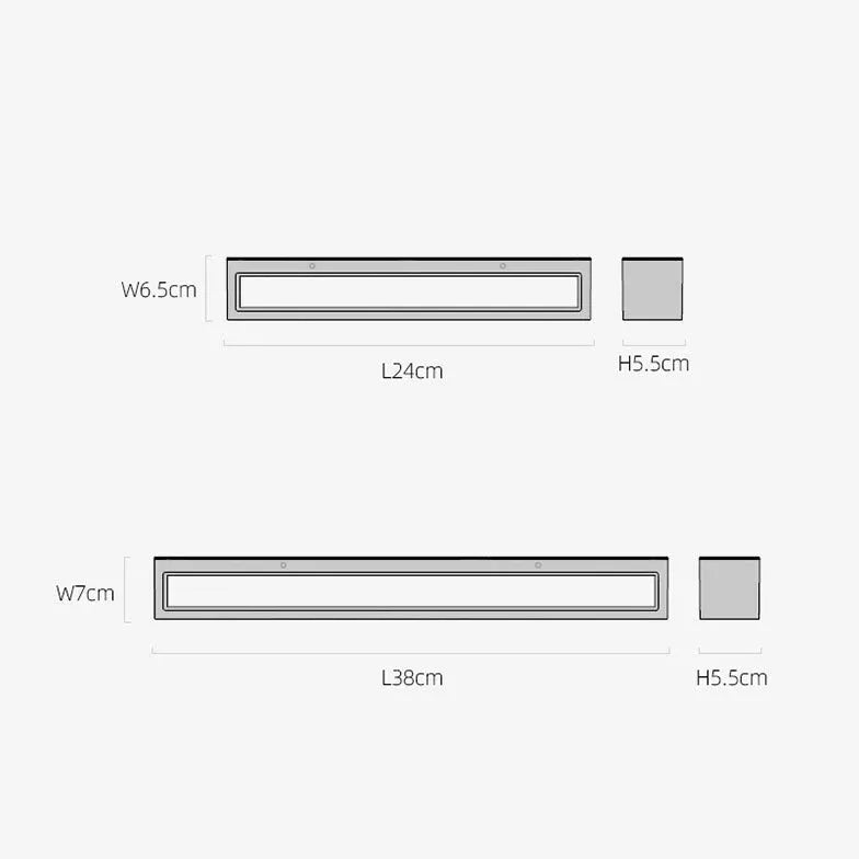 Rectangle Led Up and Down Wall Lights