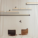 Minimalist Linear Office Hanging Pendant Light