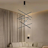 Lustre Minimaliste Moderne Filaire Noir - Clowas.fr