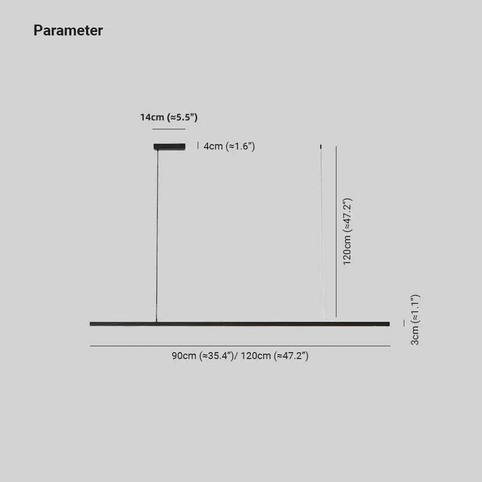 Suspension Led Noire Linéaire Pour Salle À Manger - Clowas.fr