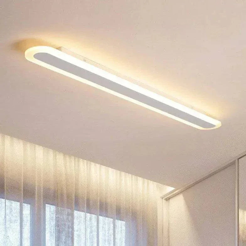 Plafonnier Led Blanc Long Et Simple - Clowas.fr