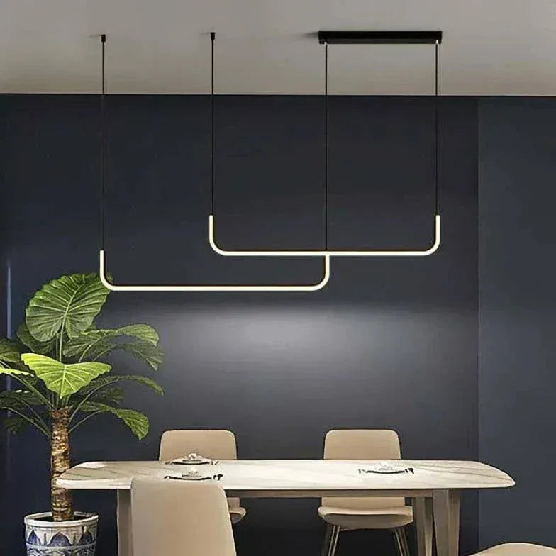 Suspension Tube Noir Nordique Minimaliste Créatif - Clowas.fr