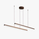 Suspension Bilinéaire Led Marron Pour Salle À Manger - Clowas.fr