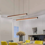 Suspension Bilinéaire Led Marron Pour Salle À Manger - Clowas.fr