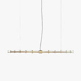 Suspension Led Industrielle En Or Tubulaire - Clowas.fr