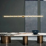 Suspension Led Industrielle En Or Tubulaire - Clowas.fr