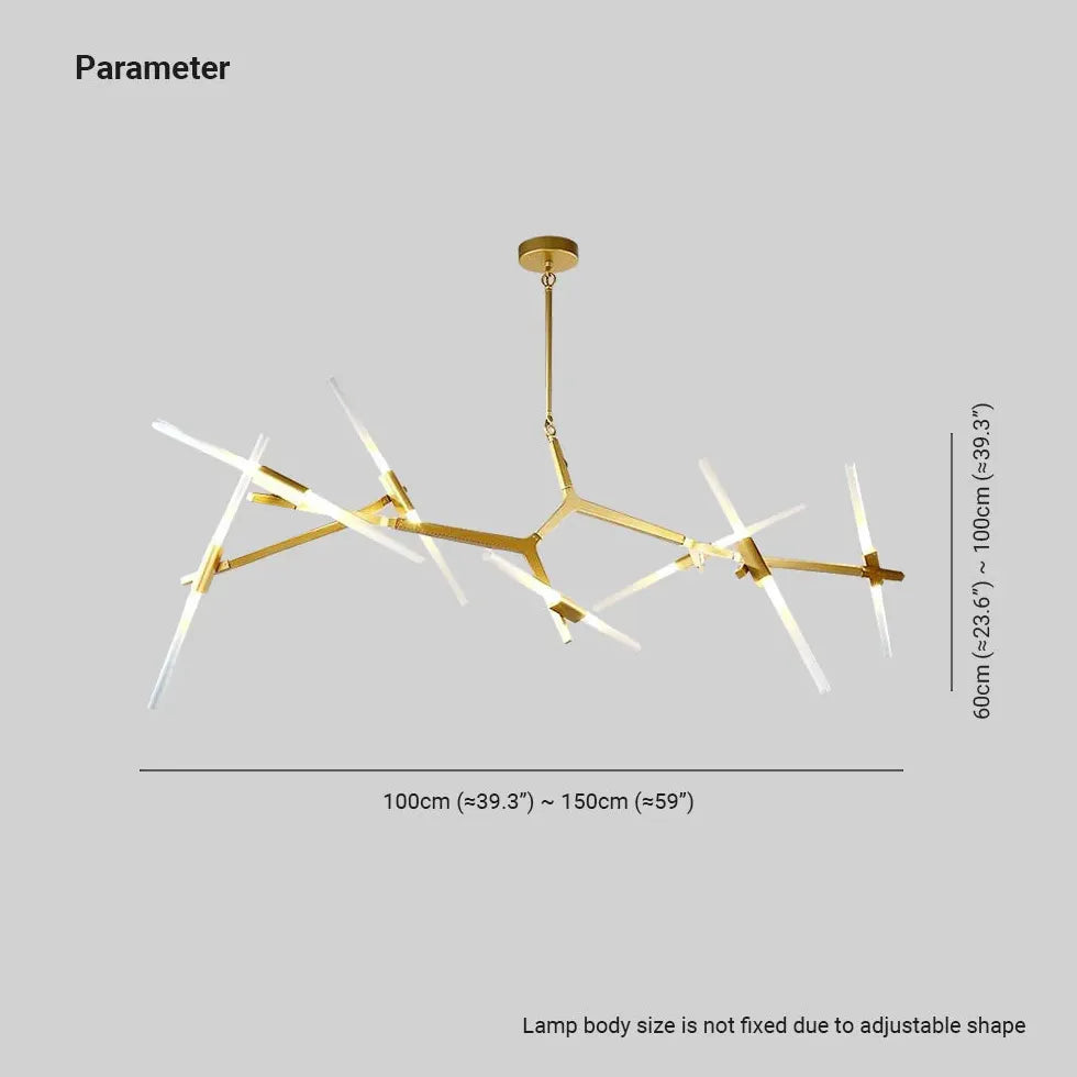 Multi-Rod Modern LED Chandelier Light