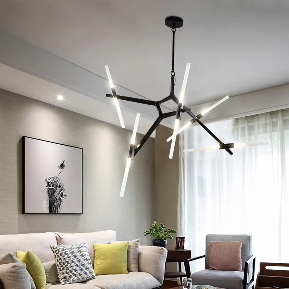 Multi-Rod Modern LED Chandelier Light